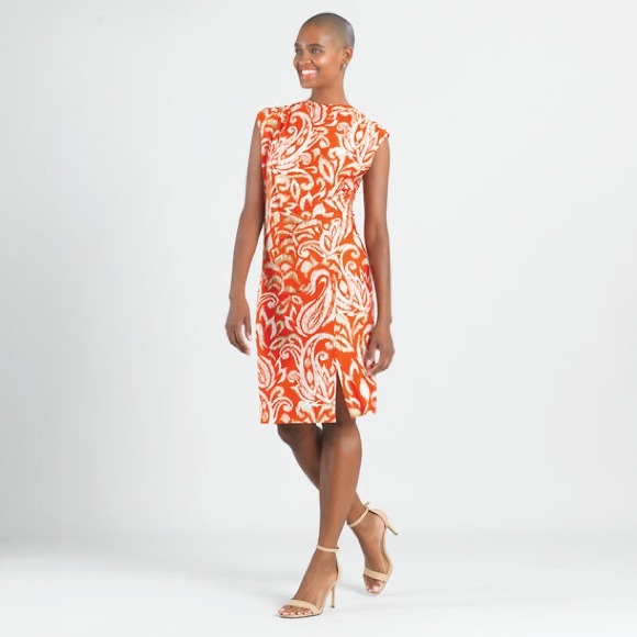 CLARA SUNWOO Dresses & Skirts - Clara Sunwoo Butter Knit - Side Slit Midi Dress - Paisley Lotus